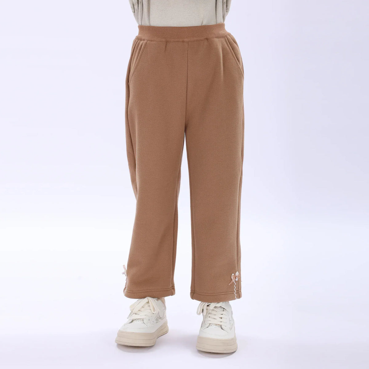 Casual Plain Pants for Girls Image