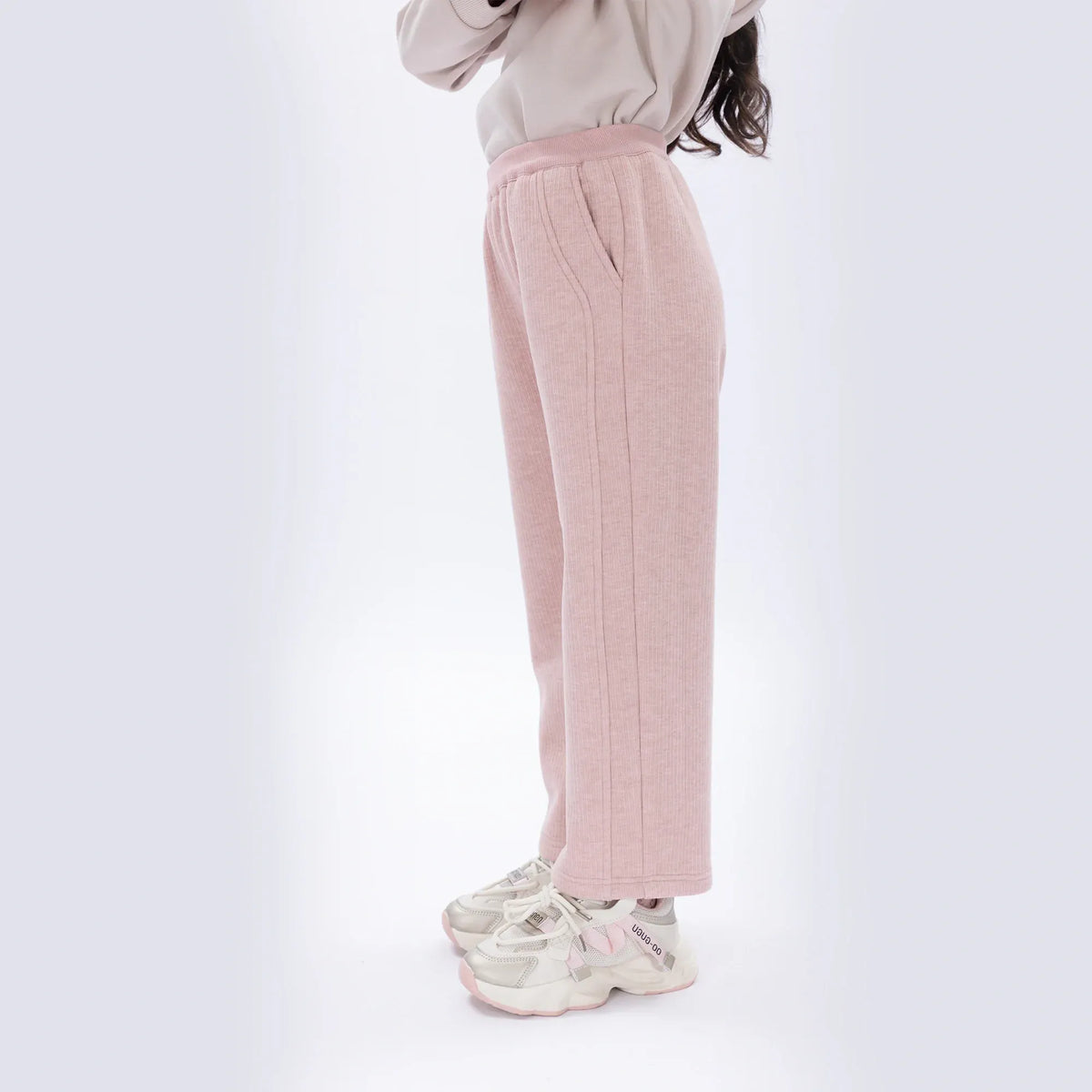 Casual Solid Pants for Girls Image