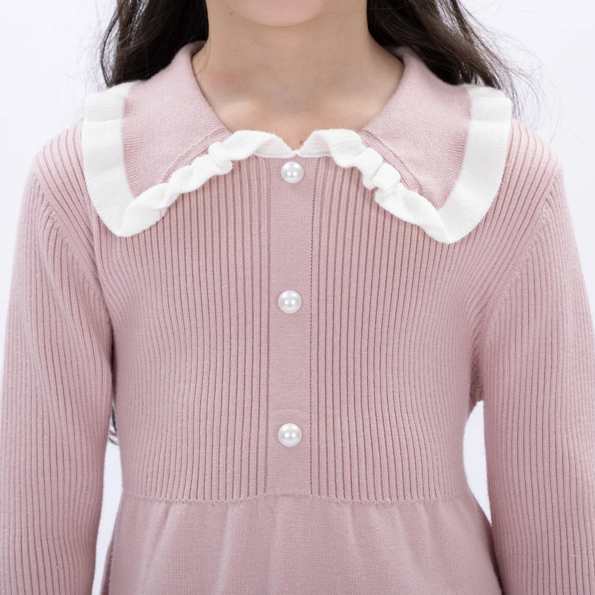 Casual Color-Blocked Dress for Girls Image