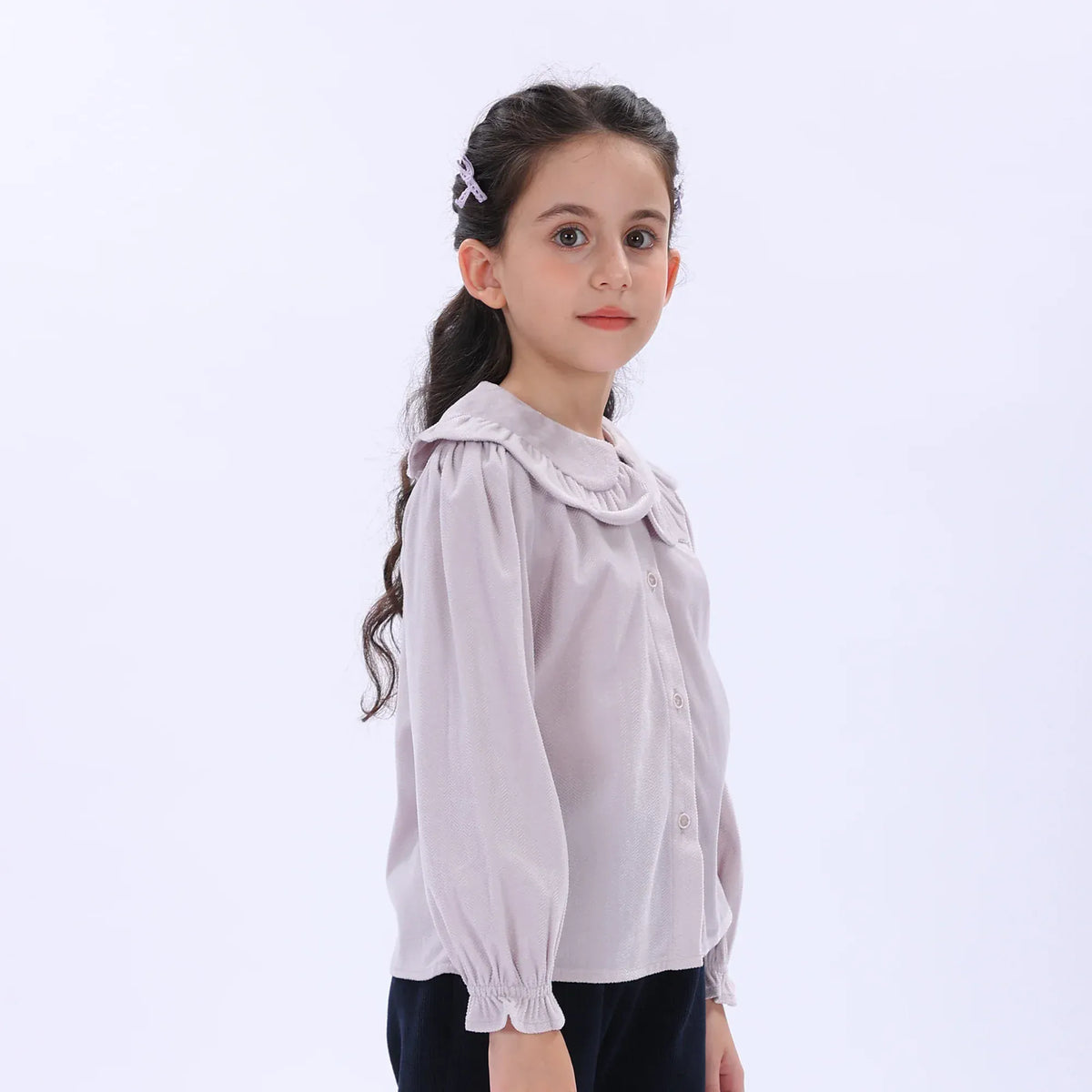 Casual Plain Shirt for Girls Image