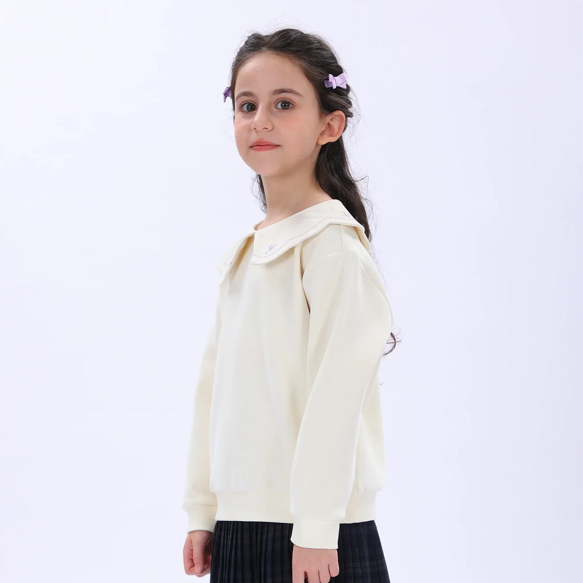 Casual Floral Sweater for Girls Image