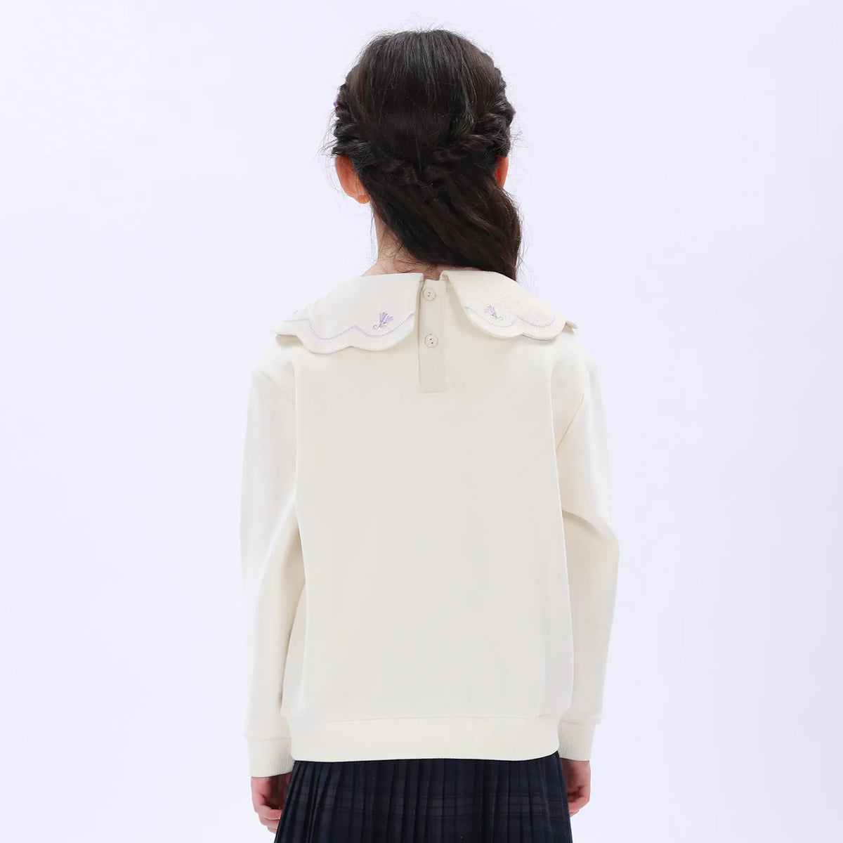 Casual Floral Sweater for Girls Image