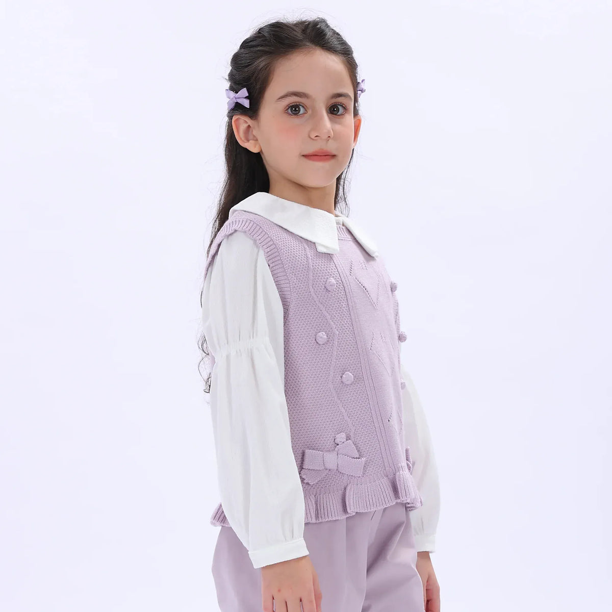 Casual Jacquard Waistcoat for Girls Image