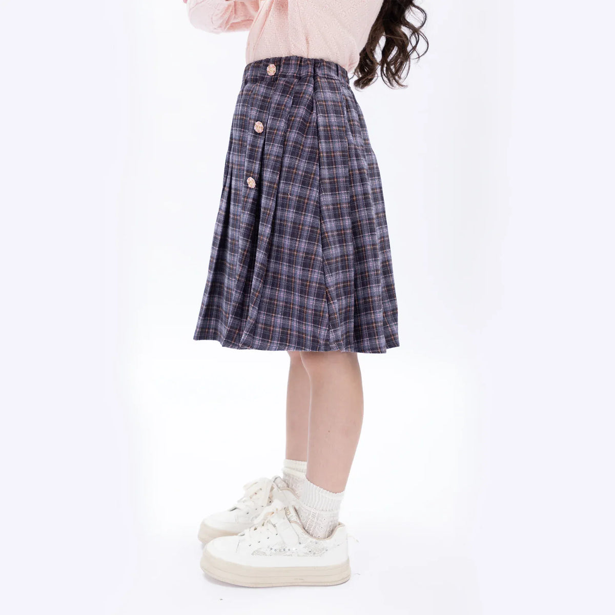 Casual Checked Skirt for Girls Image