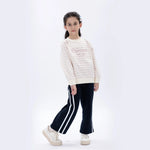 Navy Casual Embroidery Pants for Girls Image