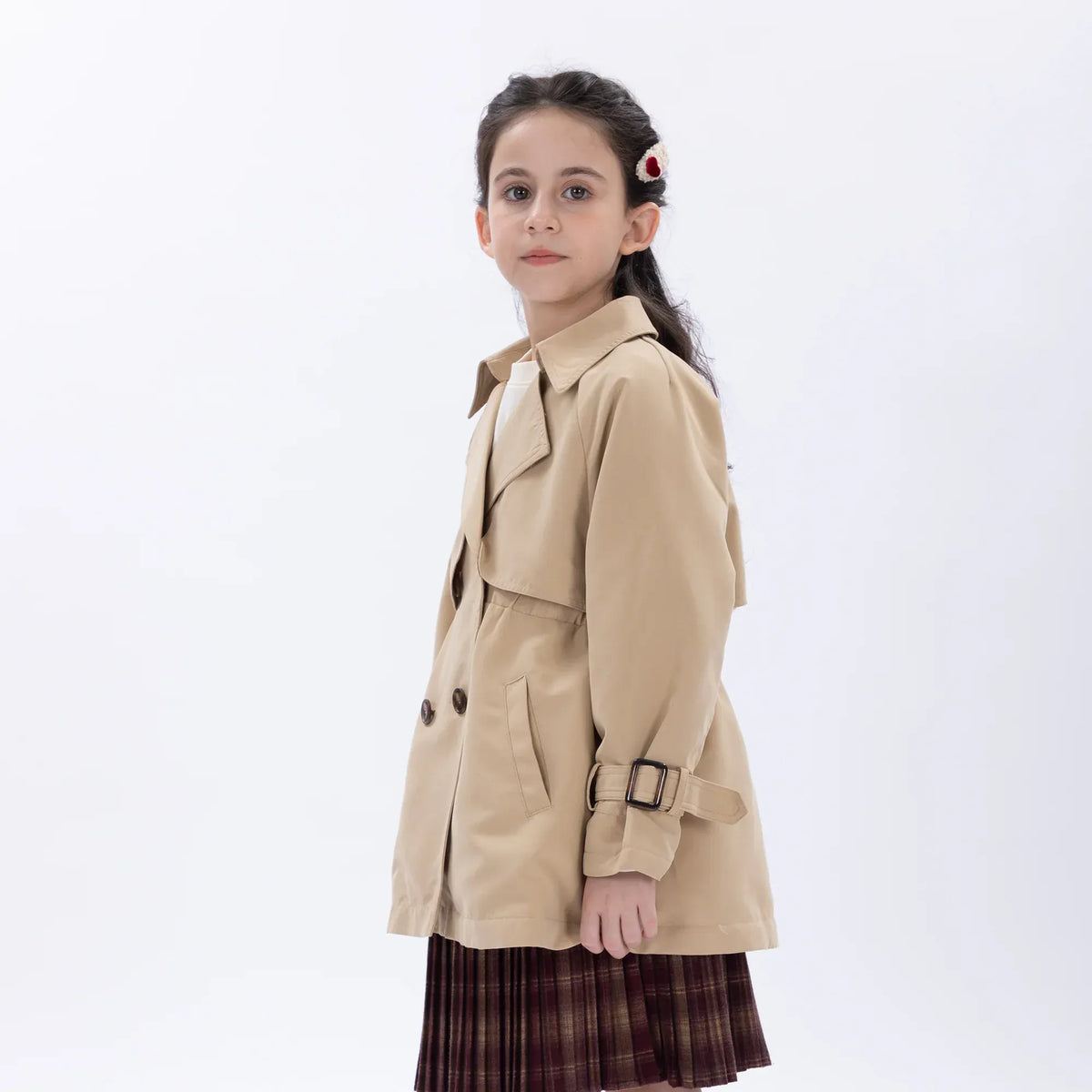 Casual Plain Jacket for Girls Image