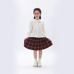 Light Beige Casual Embroidery Shirt for Girls Image