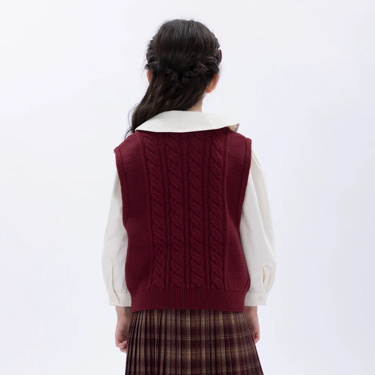 Casual Jacquard Waistcoat for Girls Image