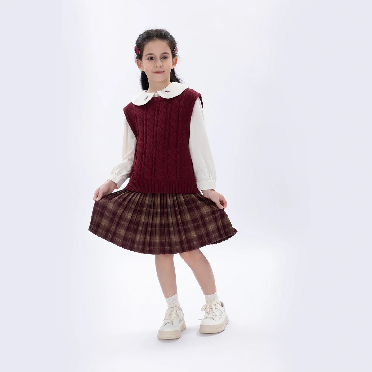 Casual Checked Skirt for Girls Image