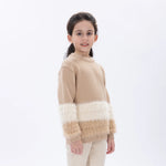Casual Color-Blocked Sweater for Girls Image
