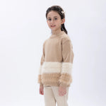 Casual Color-Blocked Sweater for Girls Image