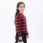 Casual Striped Sweater for Girls Image
