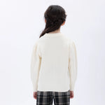 Casual Jacquard Sweater for Girls Image