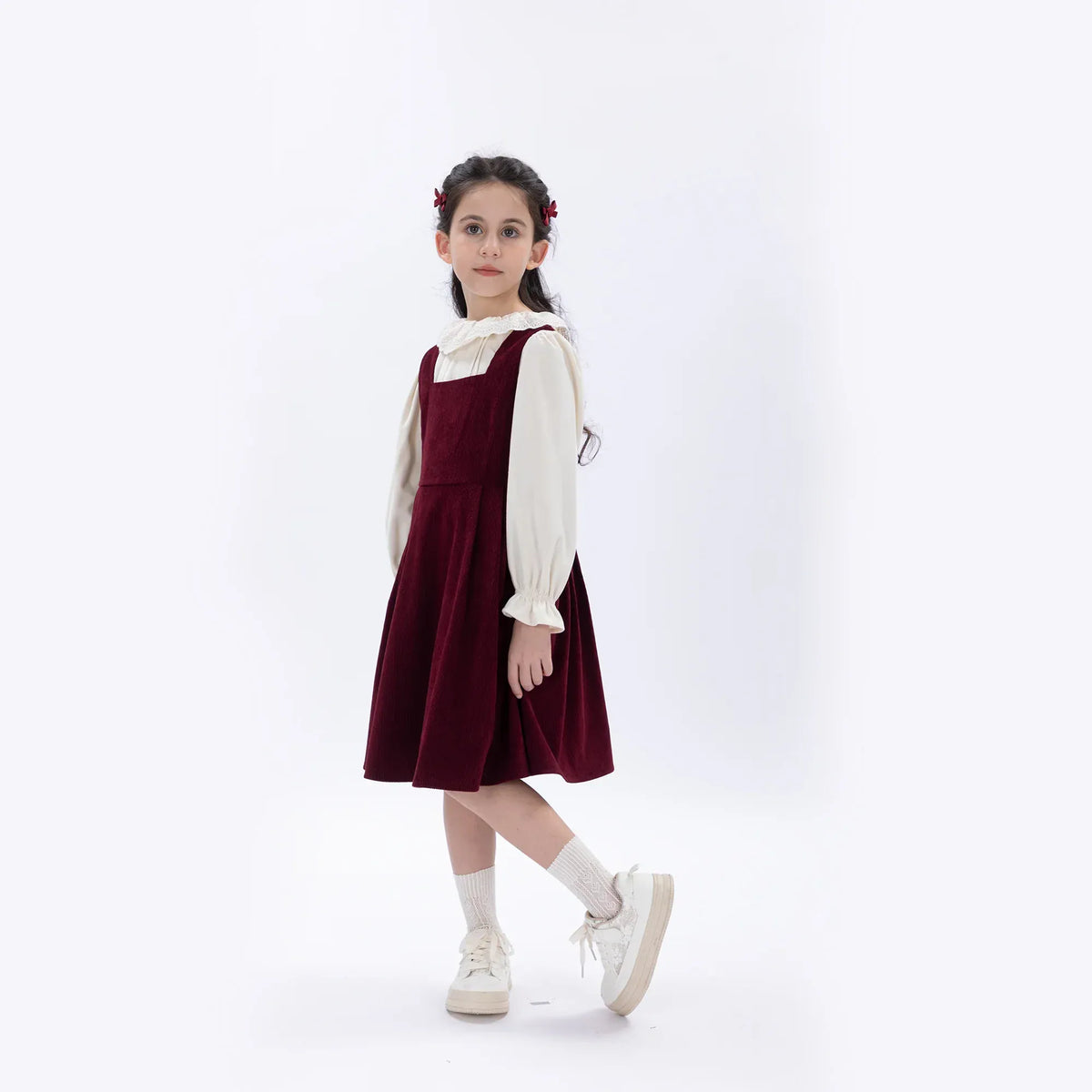 Casual Plain Dress for Girls Image
