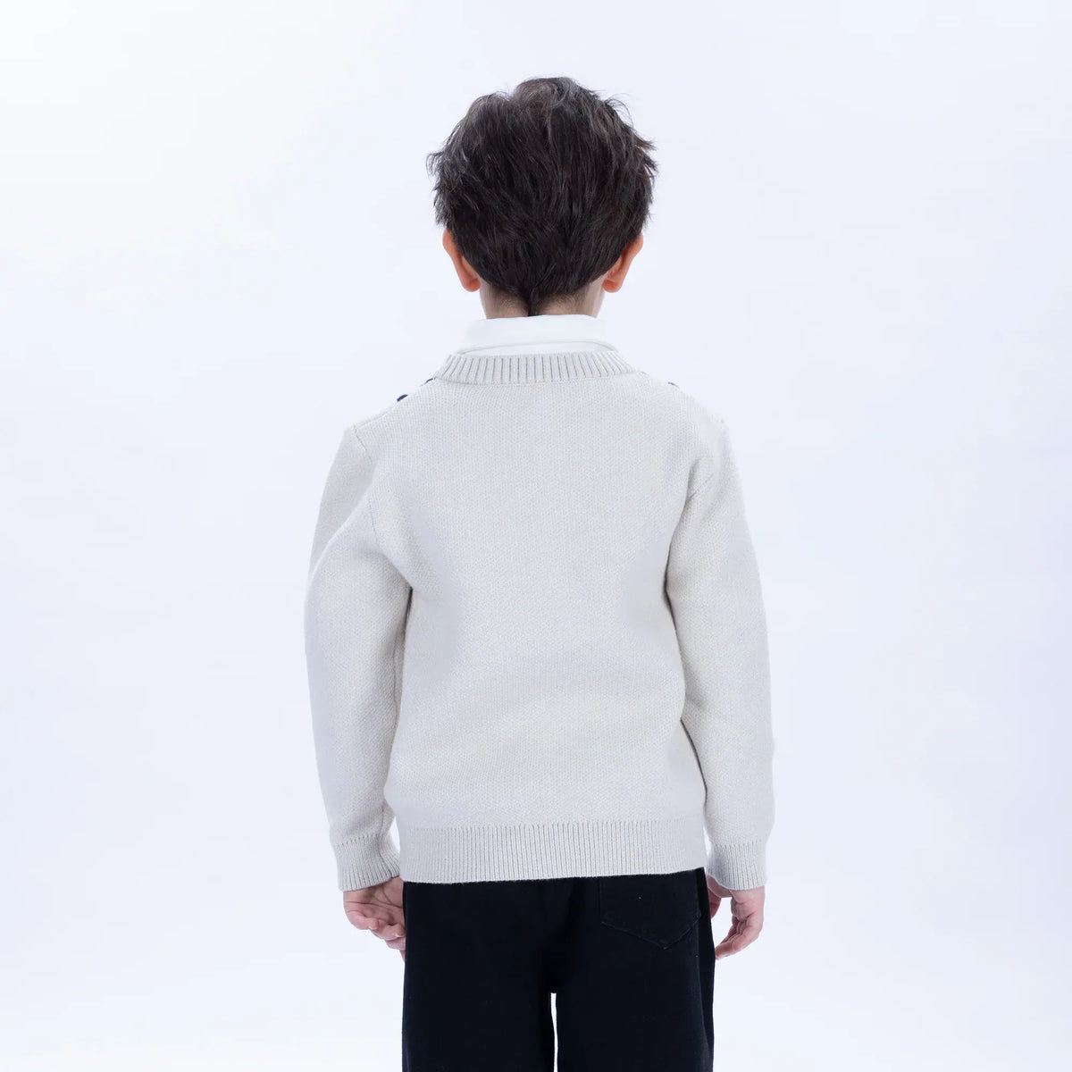 Casual Color-Blocked Sweater for Boys Image