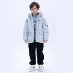 Light Grey Casual Printed Jacket for Boys Image