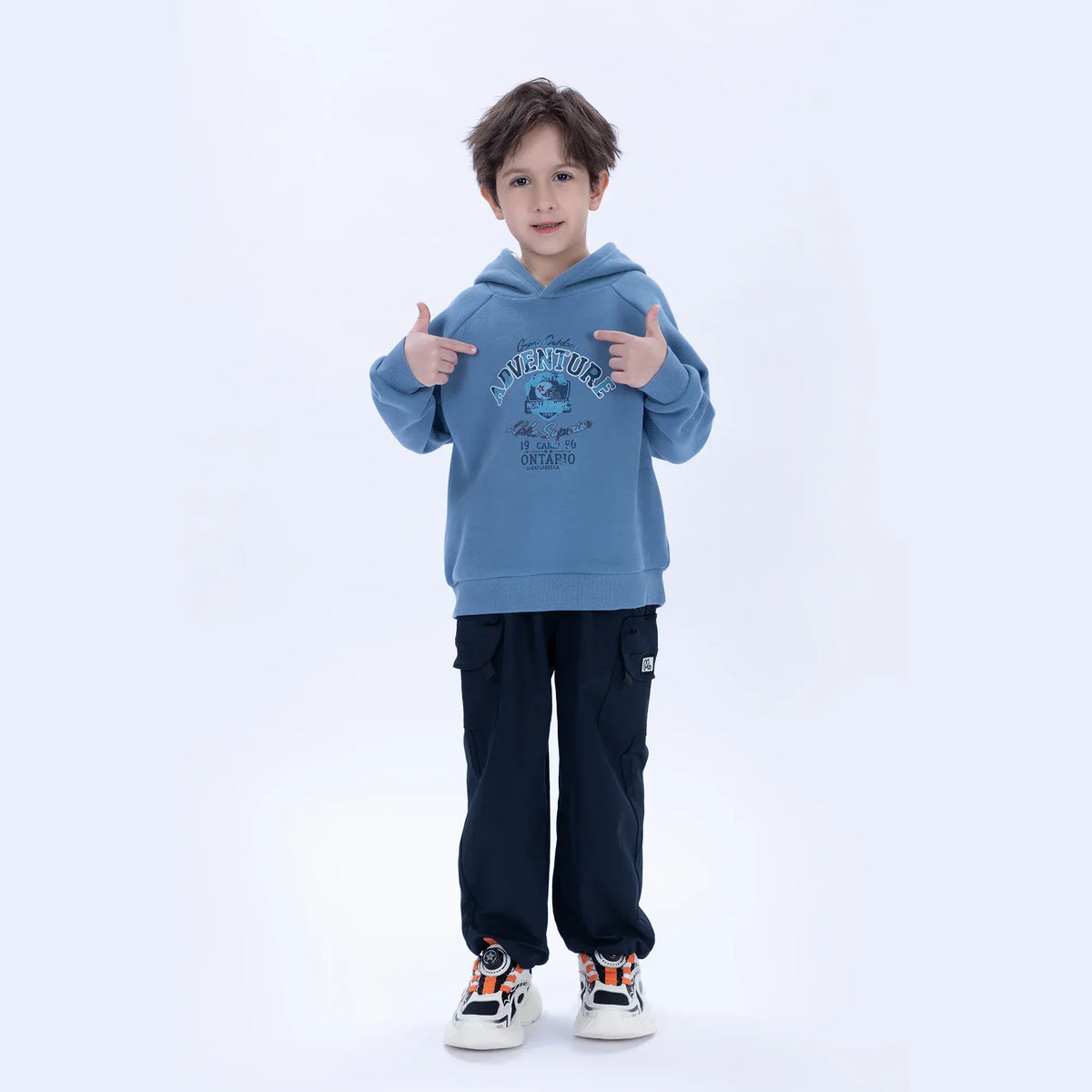 Casual Printed Hoodie for Boys Image