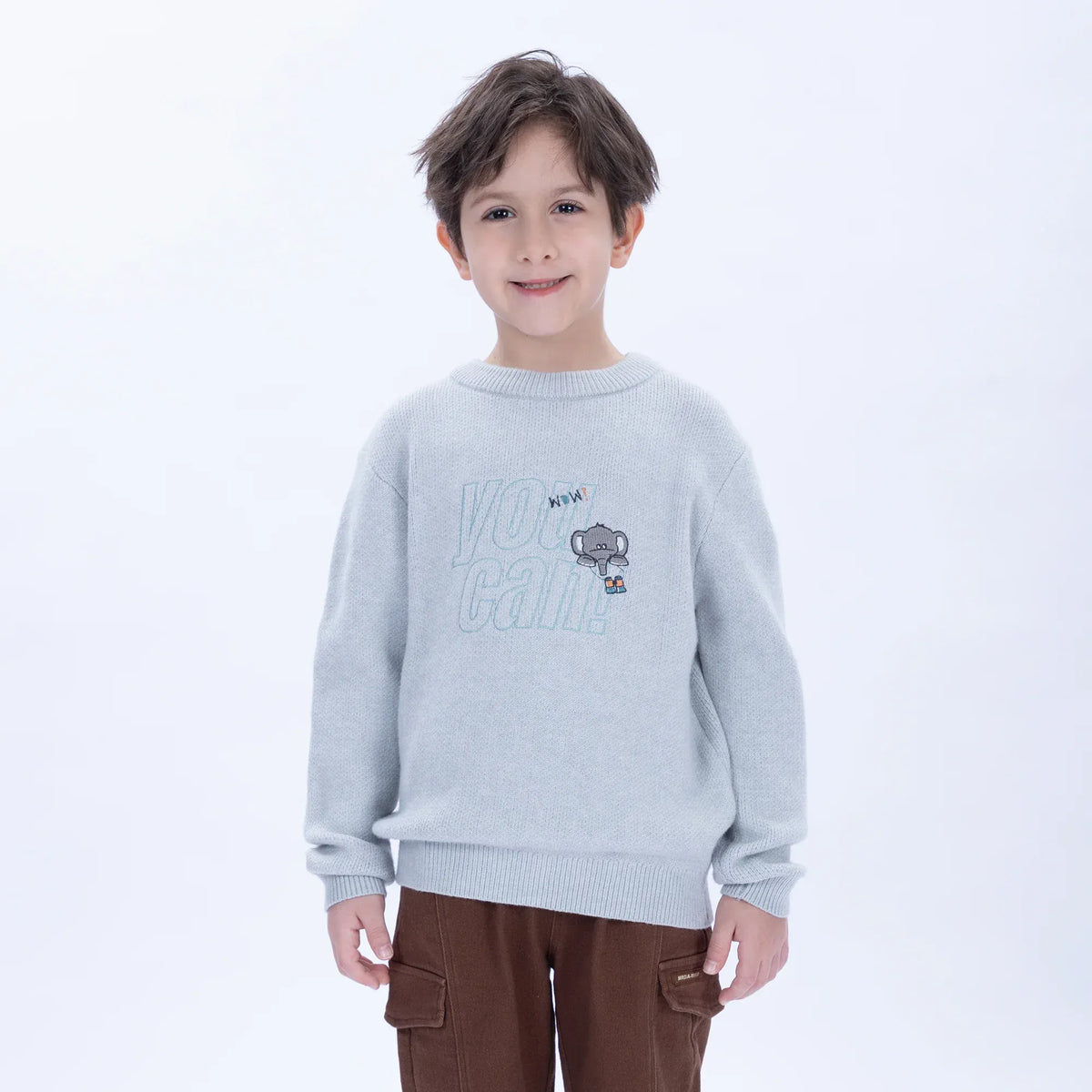 Casual Embroidery Sweater for Boys Image