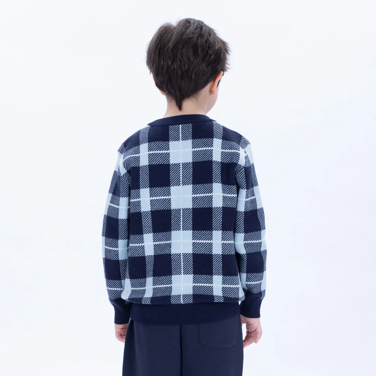 Casual Checked Sweater for Boys Image