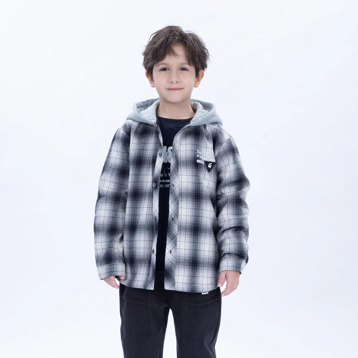 Casual Checked Jacket for Boys Image