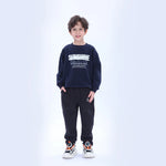 Navy Casual Printed Sweatshirt for Boys Image