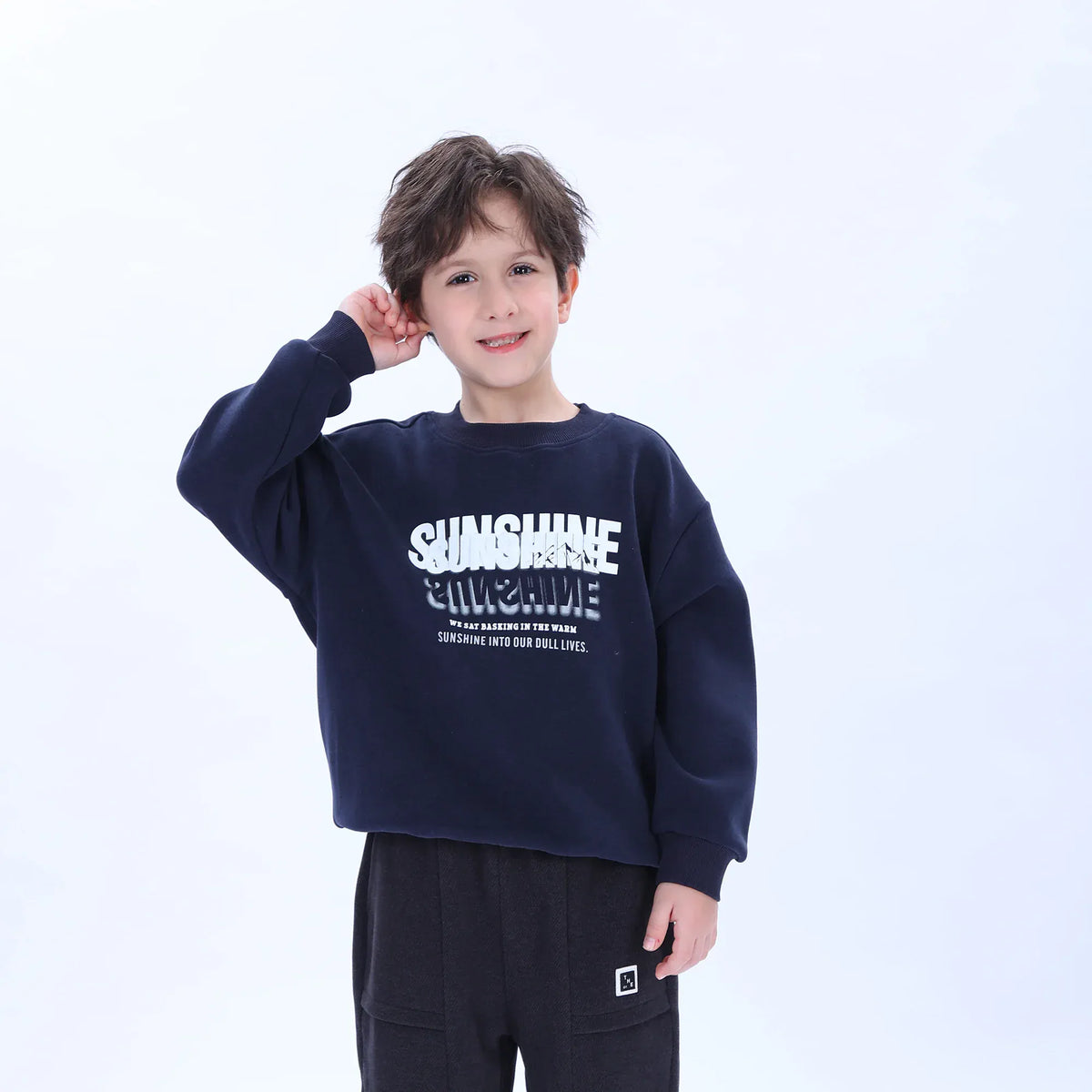 Casual Printed Sweatshirt for Boys Image
