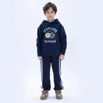 Navy Casual Printed Hoodie for Boys Image
