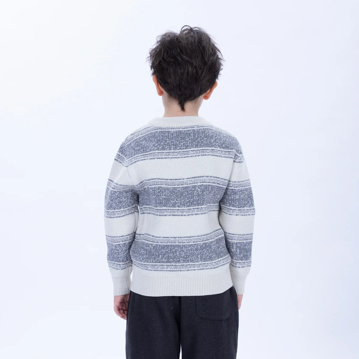 Casual Striped Sweater for Boys Image