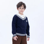 Casual Color-Blocked Sweater for Boys Image