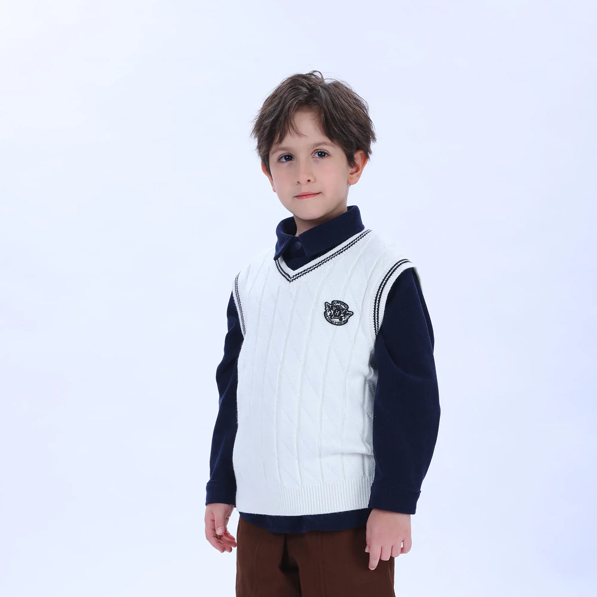 Casual Badge Waistcoat for Boys Image