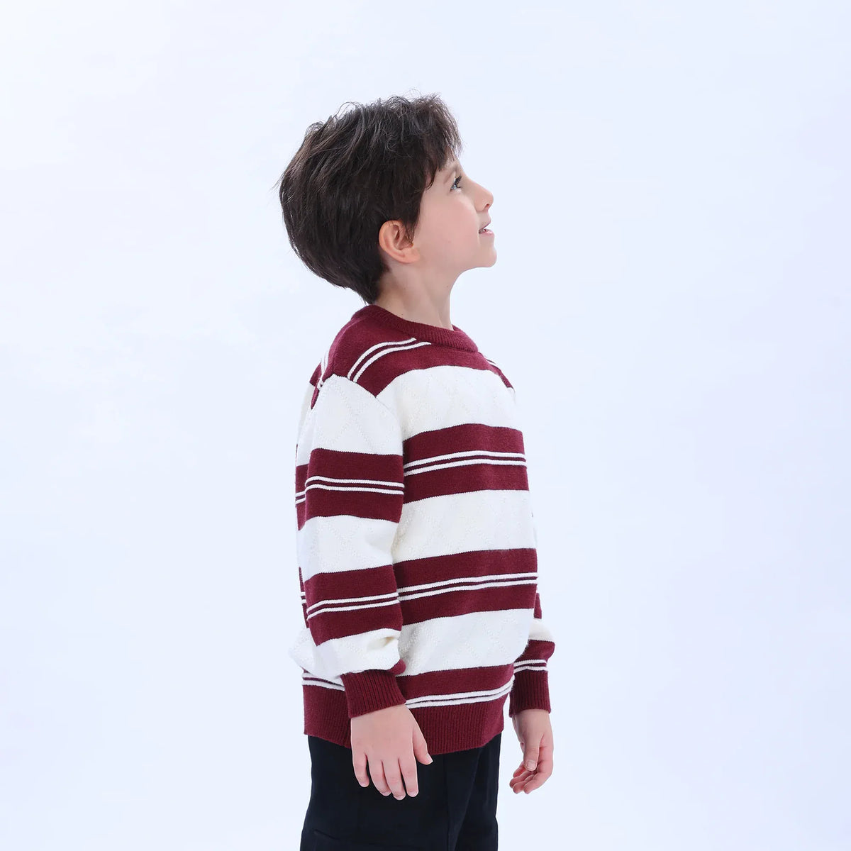 Casual Striped Sweater for Boys Image