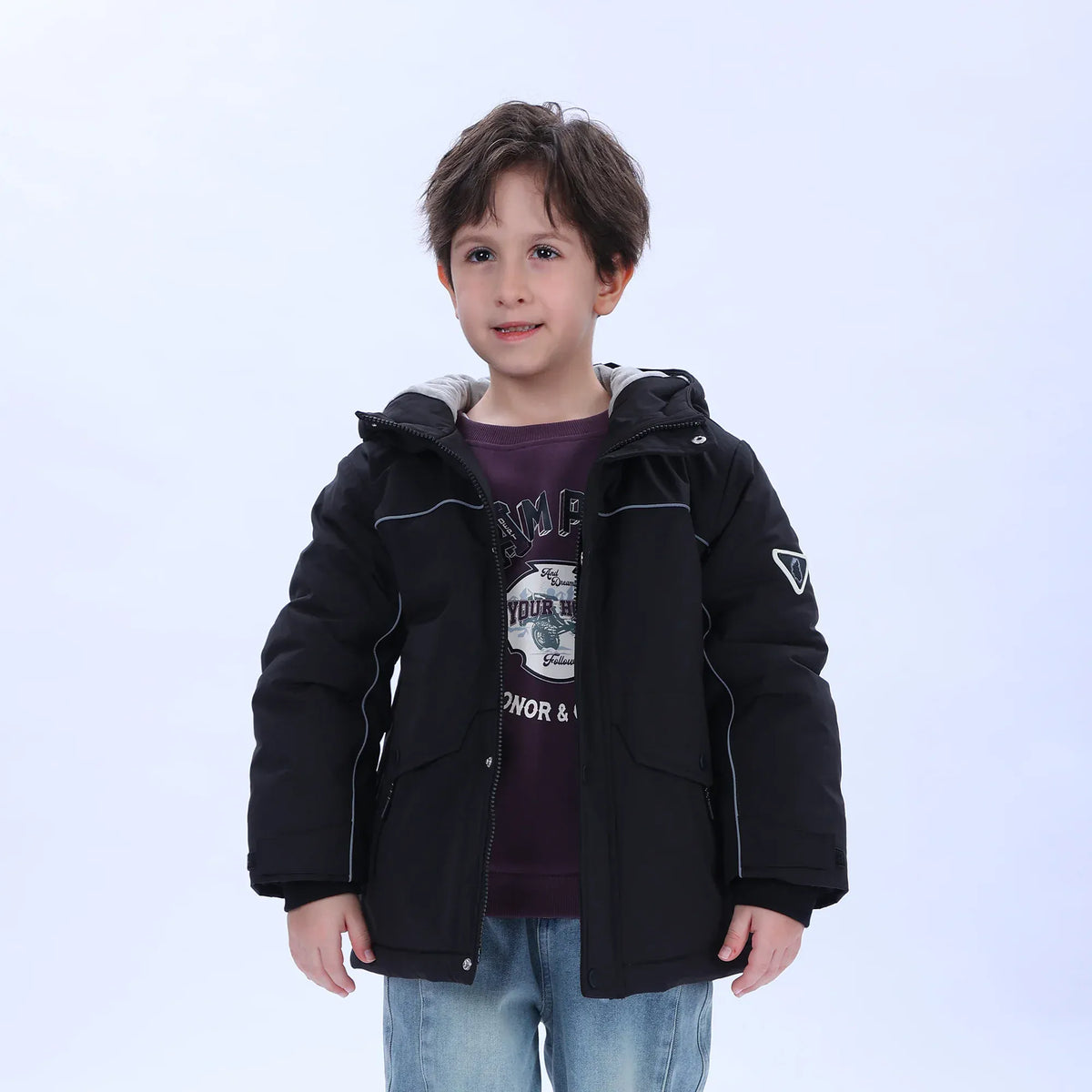 Casual Badge Jacket for Boys Image