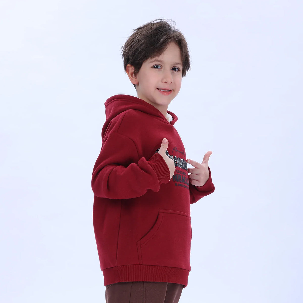 Casual Printed Hoodie for Boys Image
