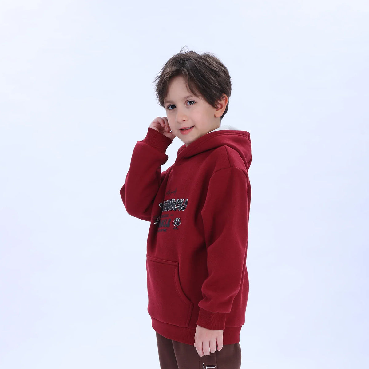 Casual Printed Hoodie for Boys Image