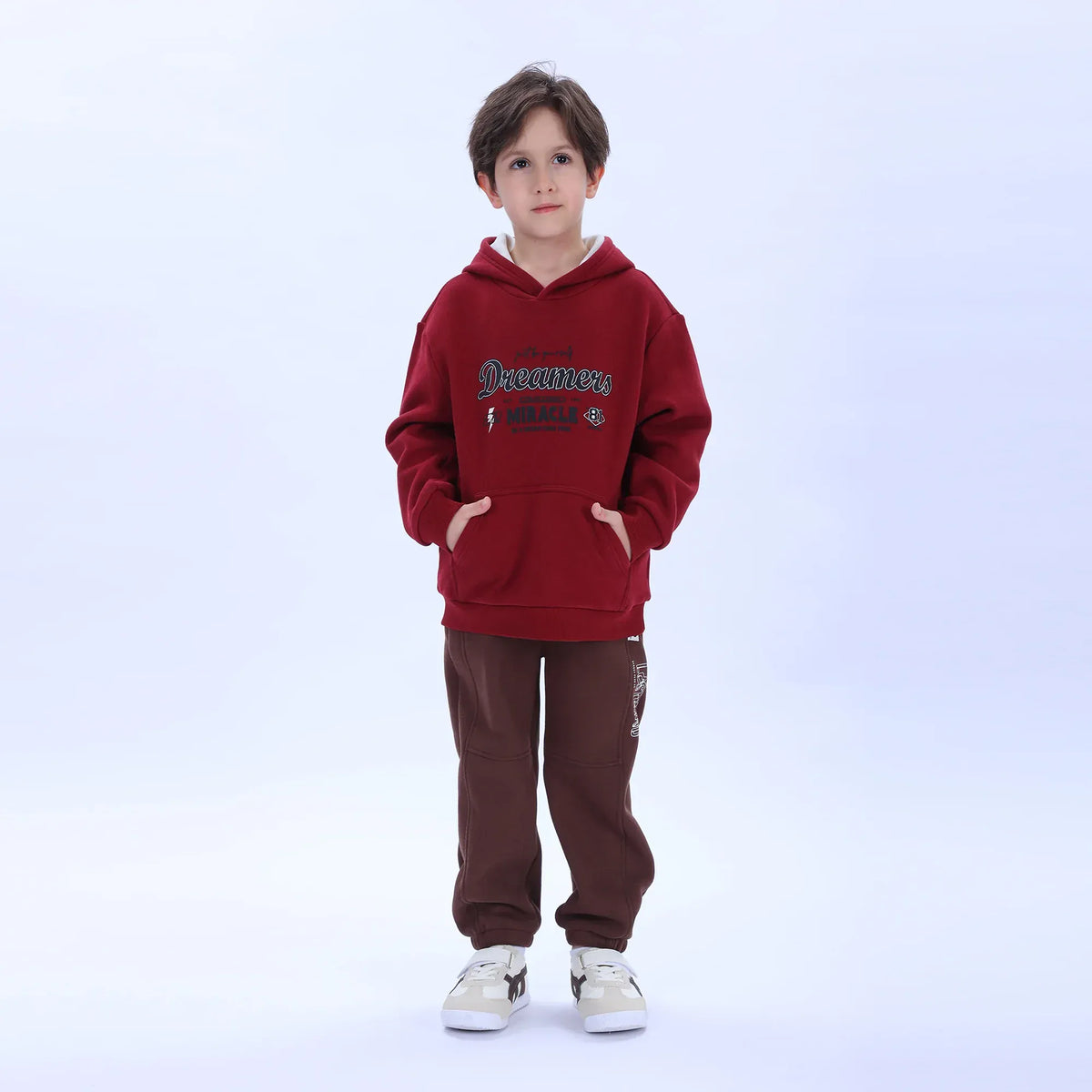 Coffee Casual Printed Pants for Boys Image