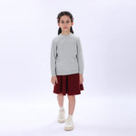 Light Grey Casual Printed Sweater for Girls Image