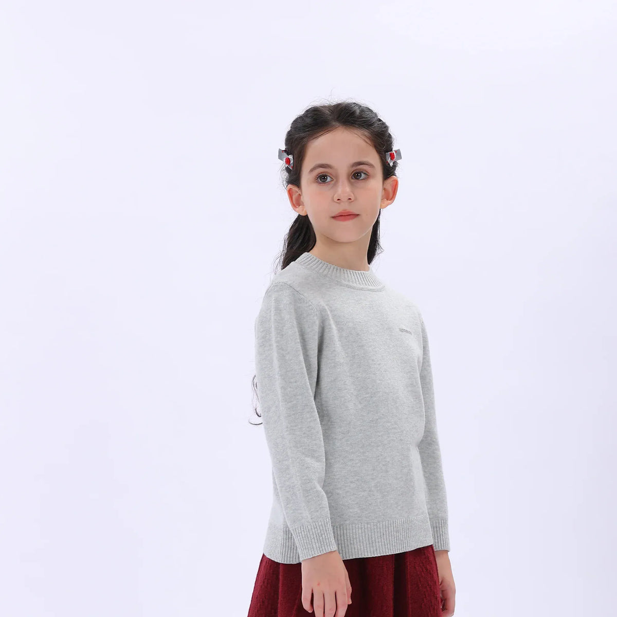 Casual Printed Sweater for Girls Image