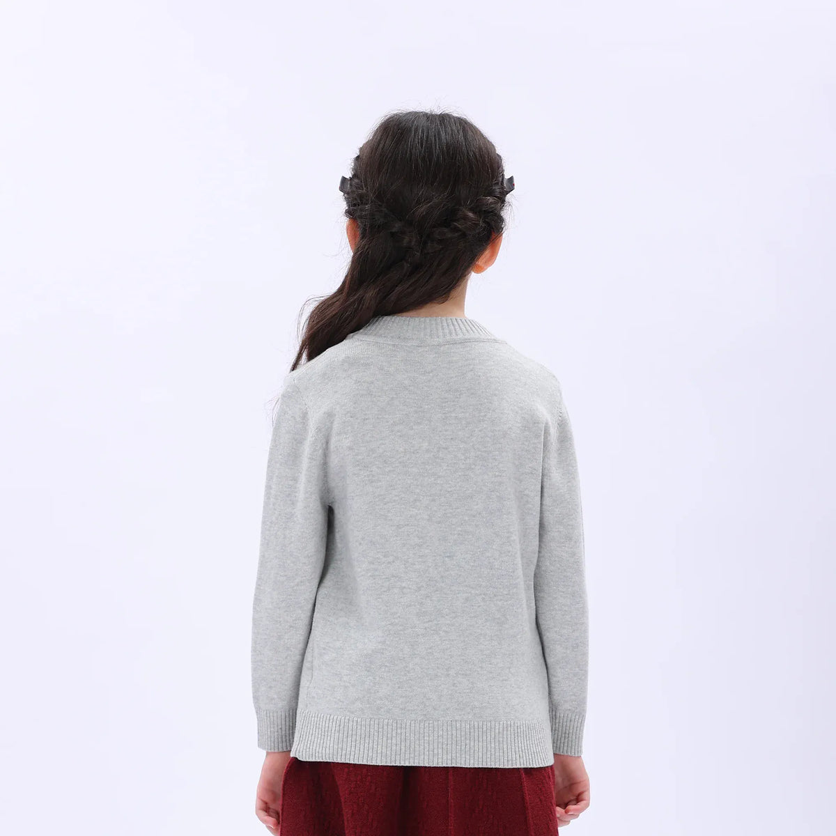 Casual Printed Sweater for Girls Image