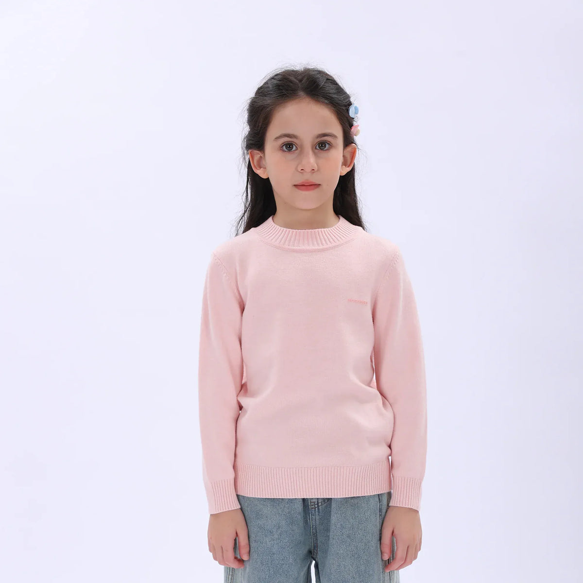 Casual Printed Sweater for Girls Image