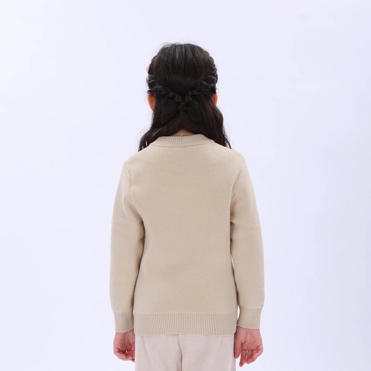 Casual Printed Sweater for Girls Image