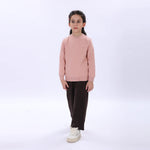Bean Pink Casual Printed Sweater for Girls Image