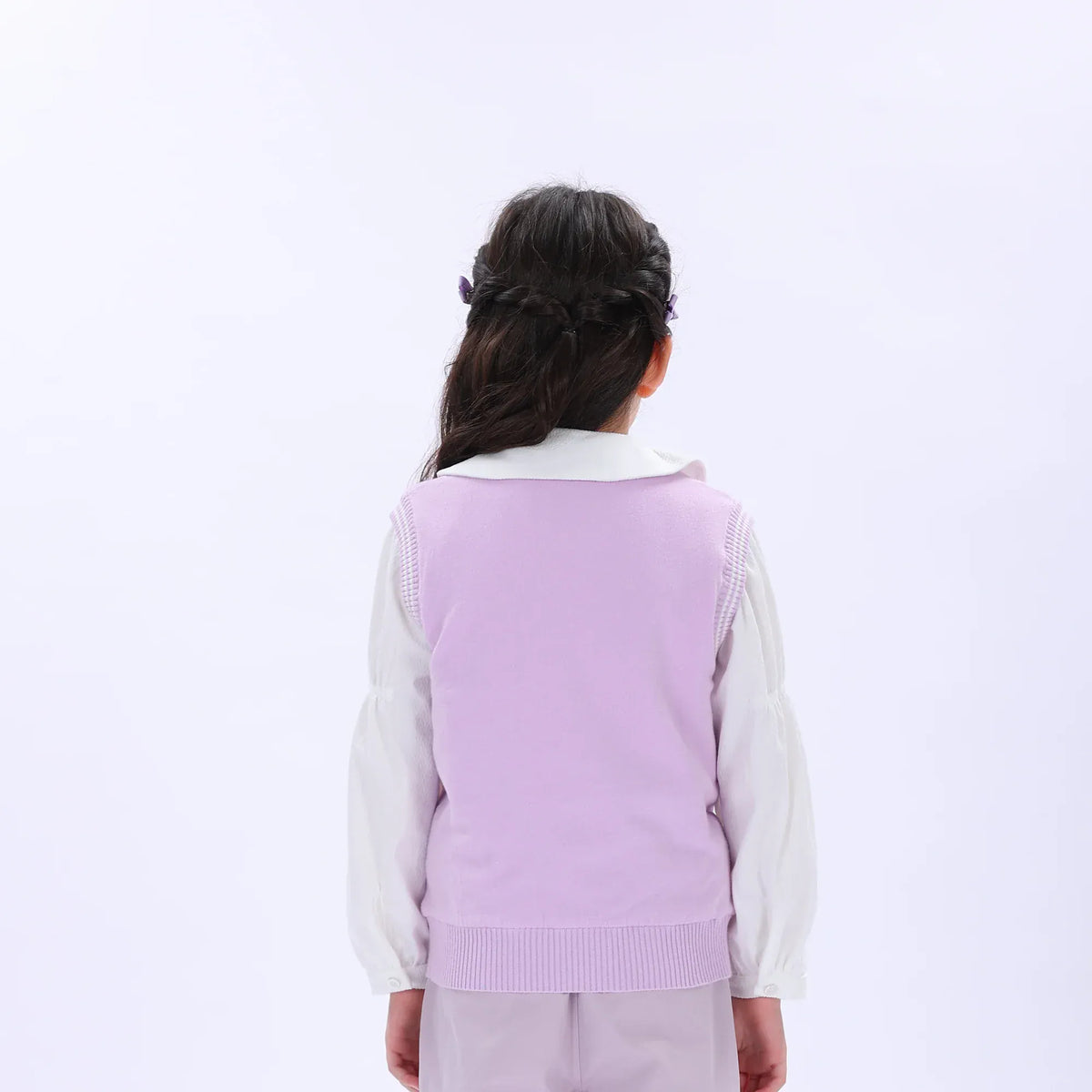 Casual Printed Waistcoat for Girls Image