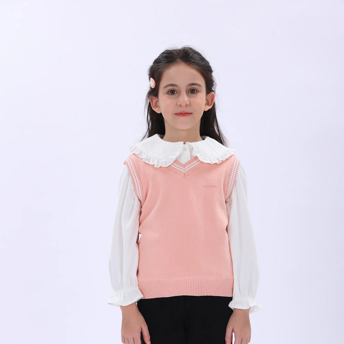 Casual Printed Waistcoat for Girls Image