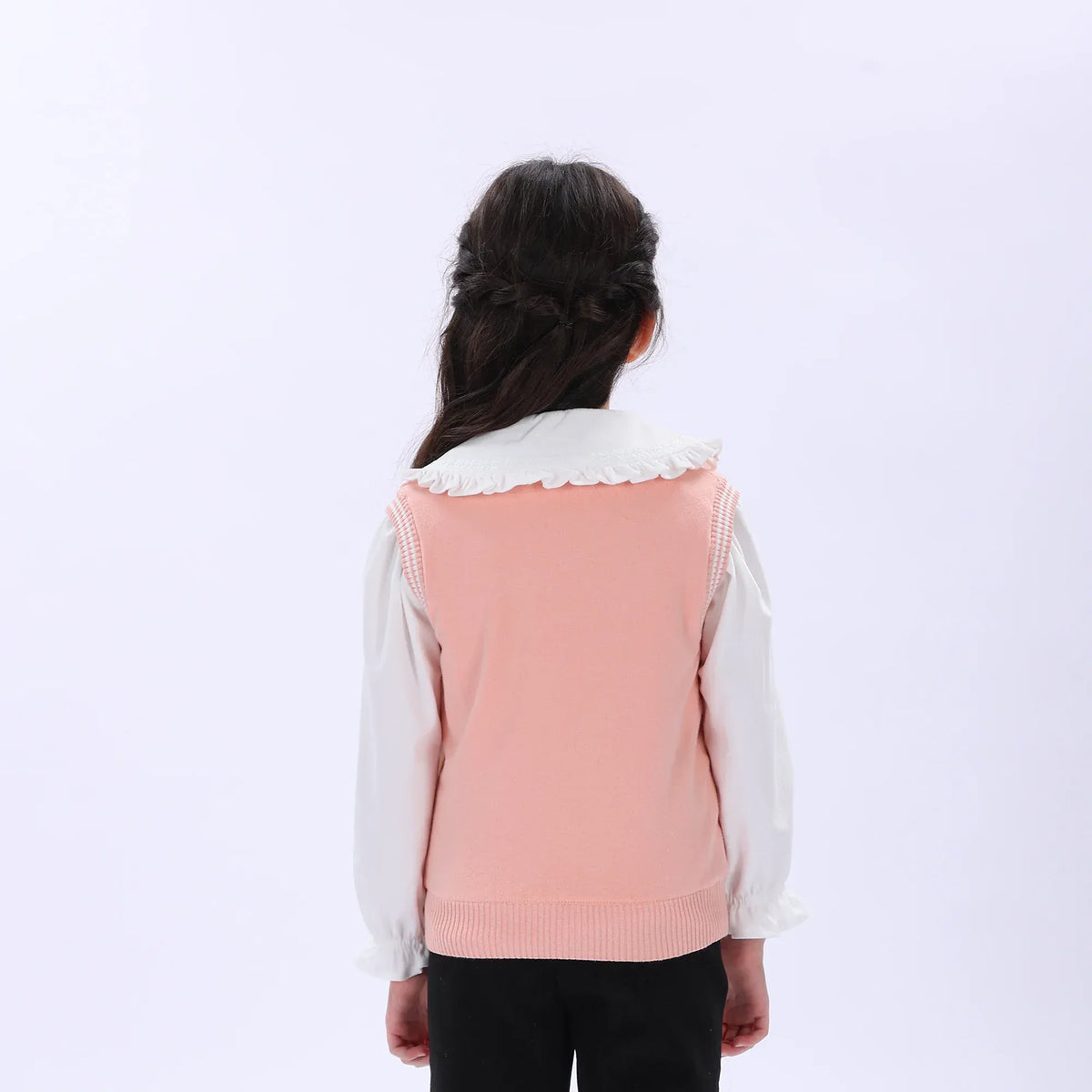 Casual Printed Waistcoat for Girls Image