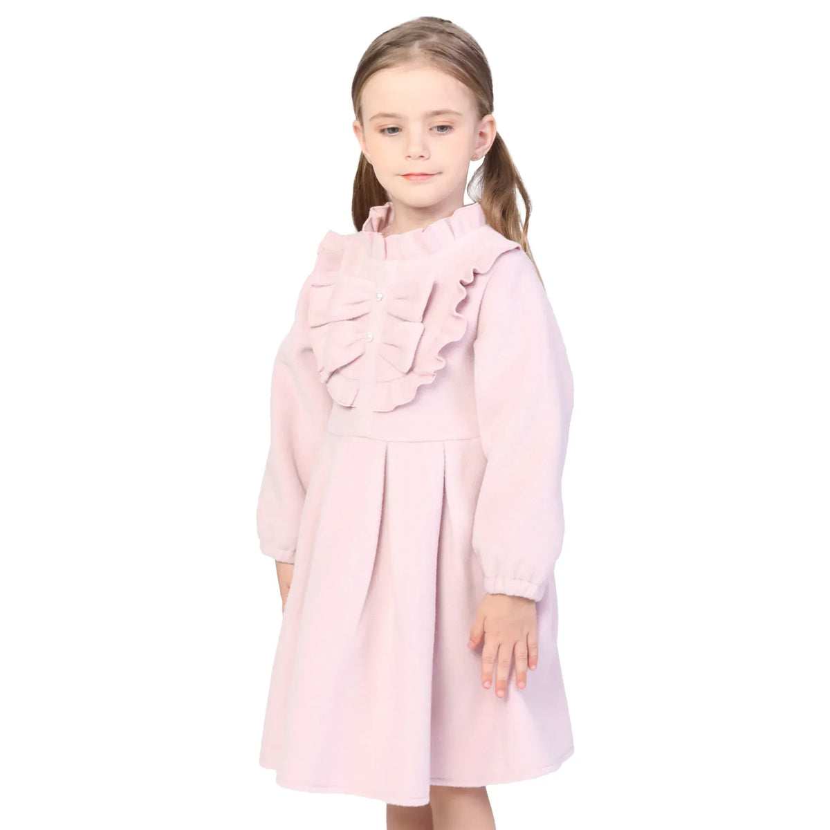 Solid Classic Dress for Girls Image