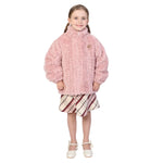 Light Pink Solid Classic Jacket for Girls Image