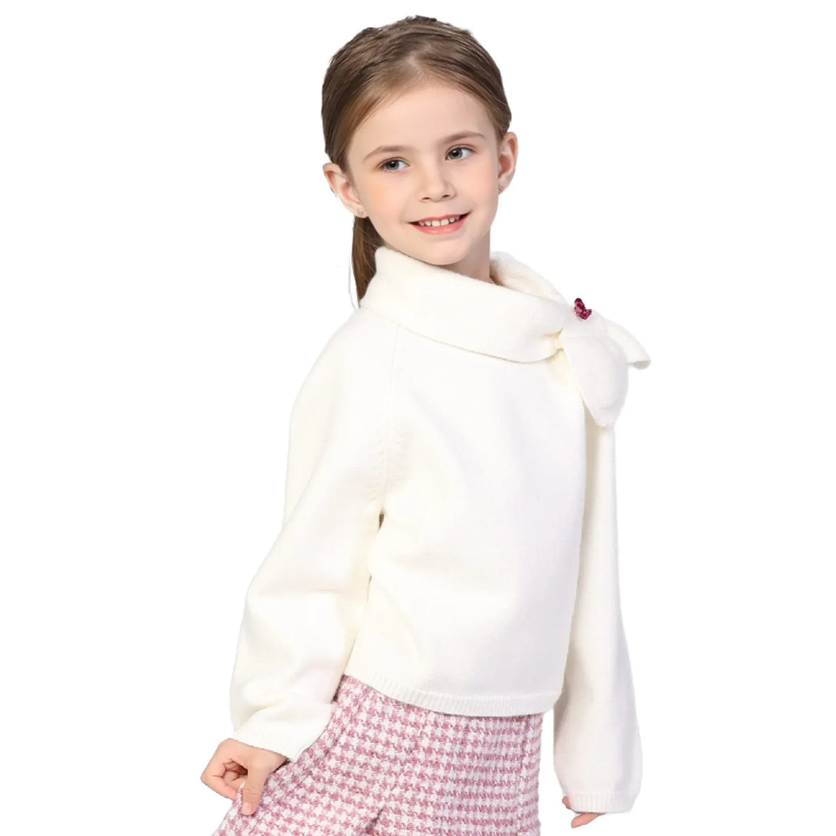 Floral Classic Sweater for Girls Image