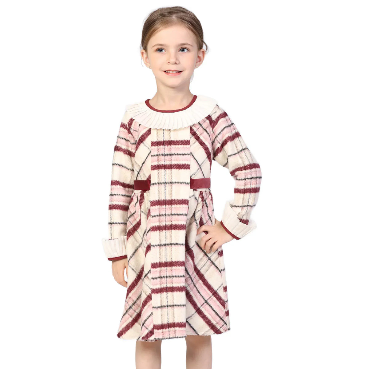 Checked Classic Dress for Girls Image
