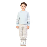 Light Blue Jacquard Classic Pullover for Boys Image