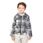 Grey Checked Classic Jacket for Boys Image